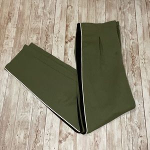 Zara Olive Slim Ankle Pants